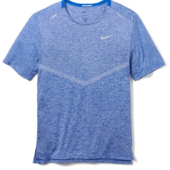 Nike Men's M Medium Dri-FIT Rise 365 Running Top T-Shirt Performance Blue NWT - Picture 7 of 9